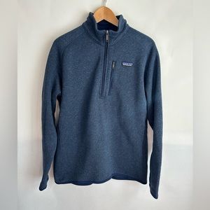 Patagonia Men’s Better Sweater 1/4 Zip Pullover Large Blue